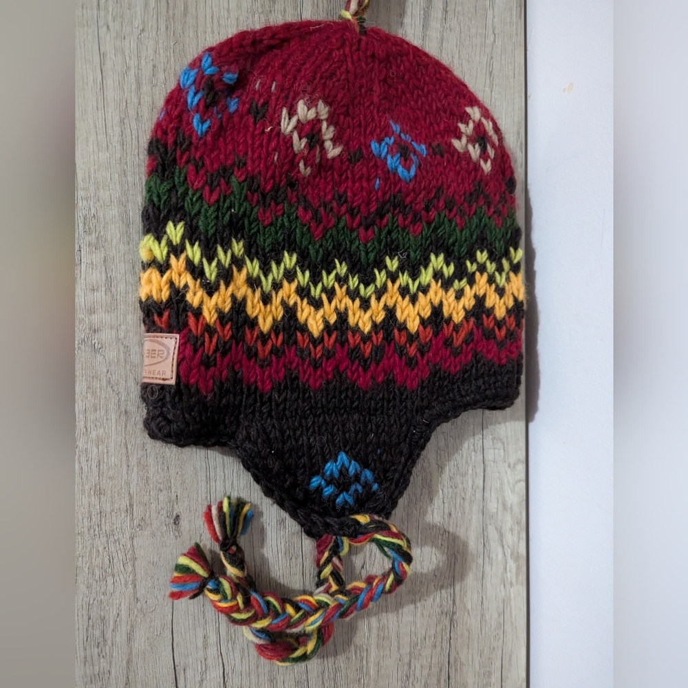 Kyber Outerwear Knit Hat Toque Nordic Winter Wool Nepel Beanie Multicolour New!